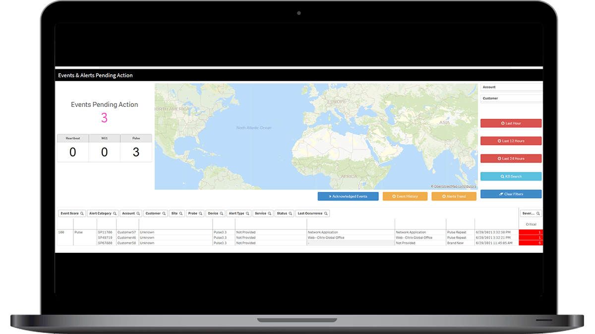 nGenius VaaS Alerts and Events Pending Action