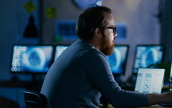 man at monitors