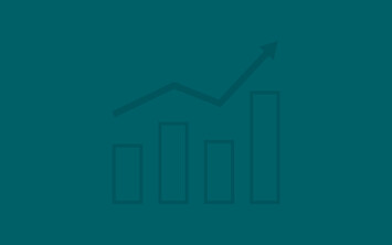 dark teal background with chart