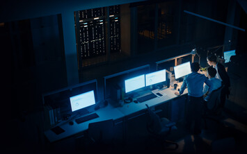 Man with monitors