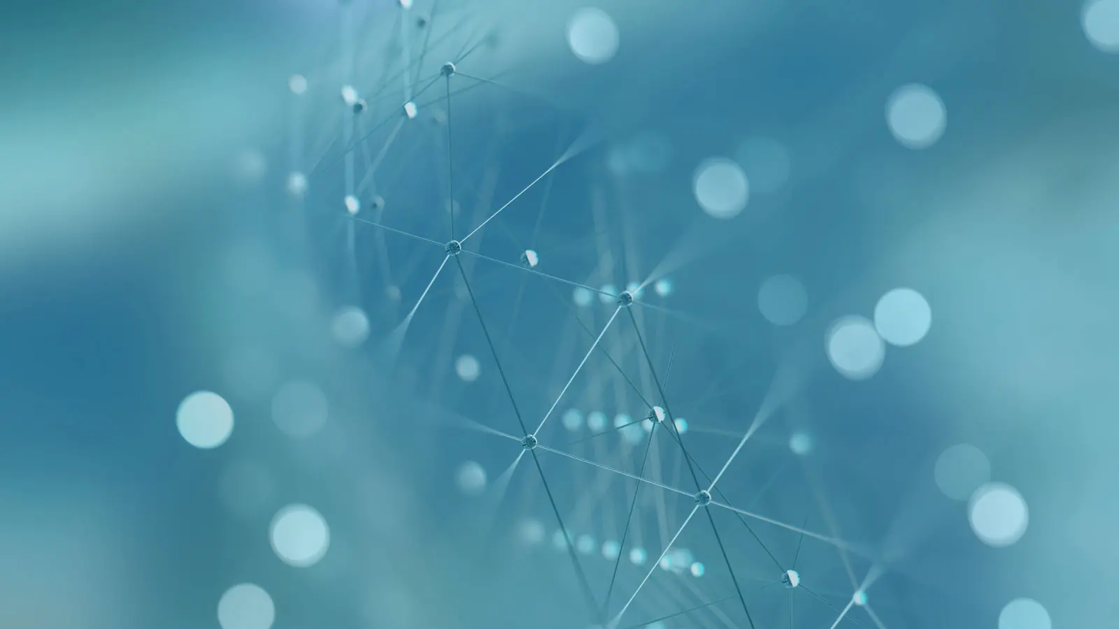 light blue polyhedron lines and nodes