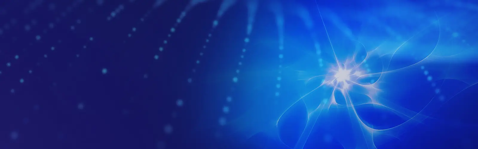 Light blue lines and a white wisp on a darker blue background