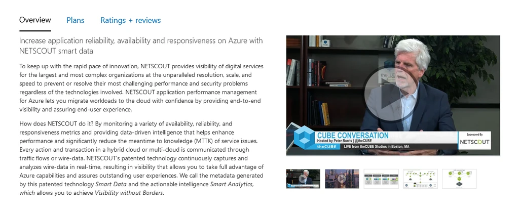 NETSCOUT application performance management for Azure