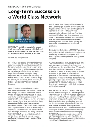 NETSCOUT and Bell Canada: Long-Term Success on a World Class Network