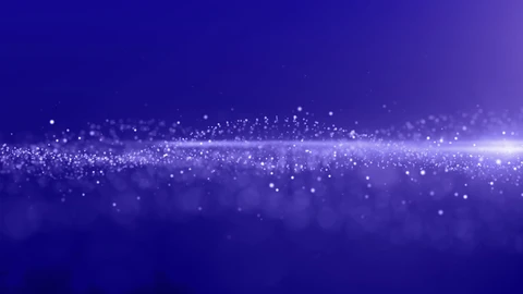 White dots in waves on purple background