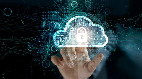 Cloud with lock inside