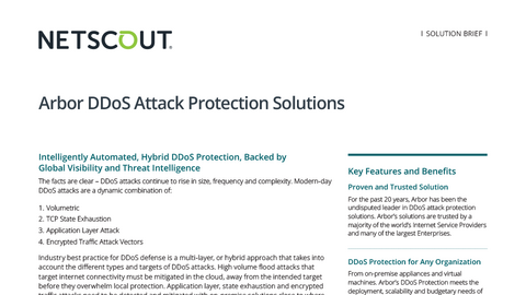 Arbor DDoS Attack Protection Solutions Thumbnail