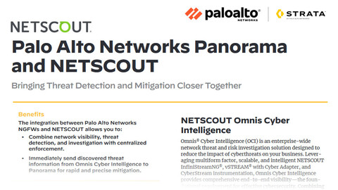 Palo Alto Networks Panorama and NETSCOUT
