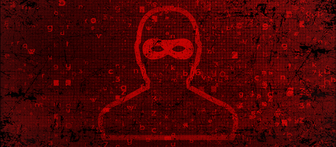 Bad Actor in Mask on Abstract Network Background