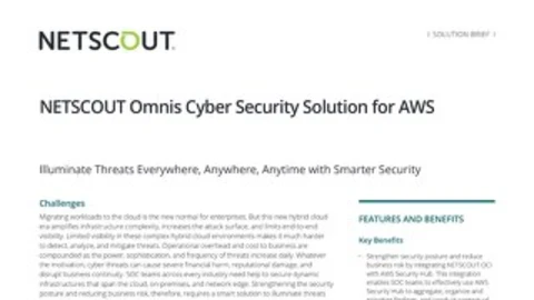 NETSCOUT Omnis Cyber Security Solution for AWS