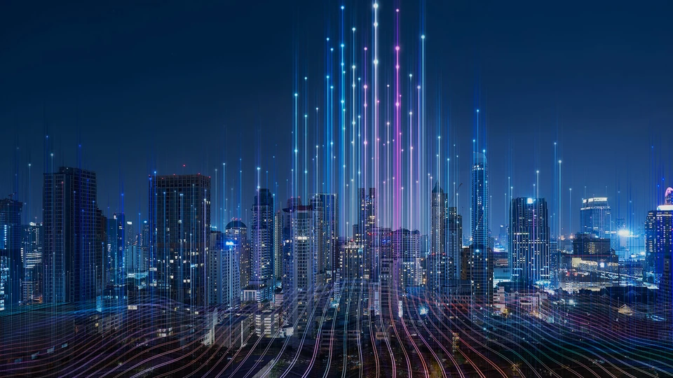 Downtown at night