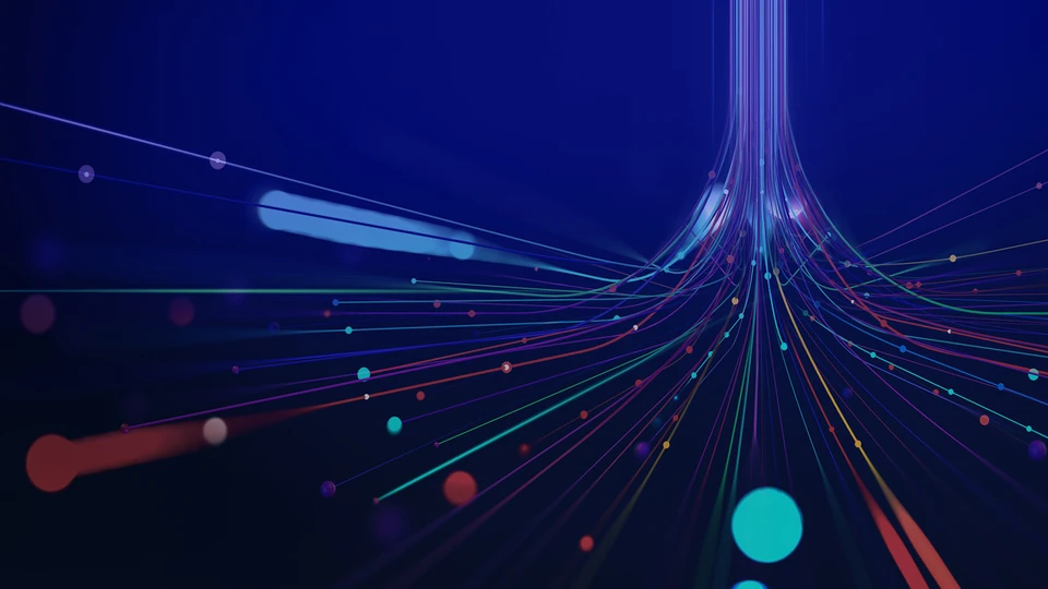 Optical lanes with glowing circles